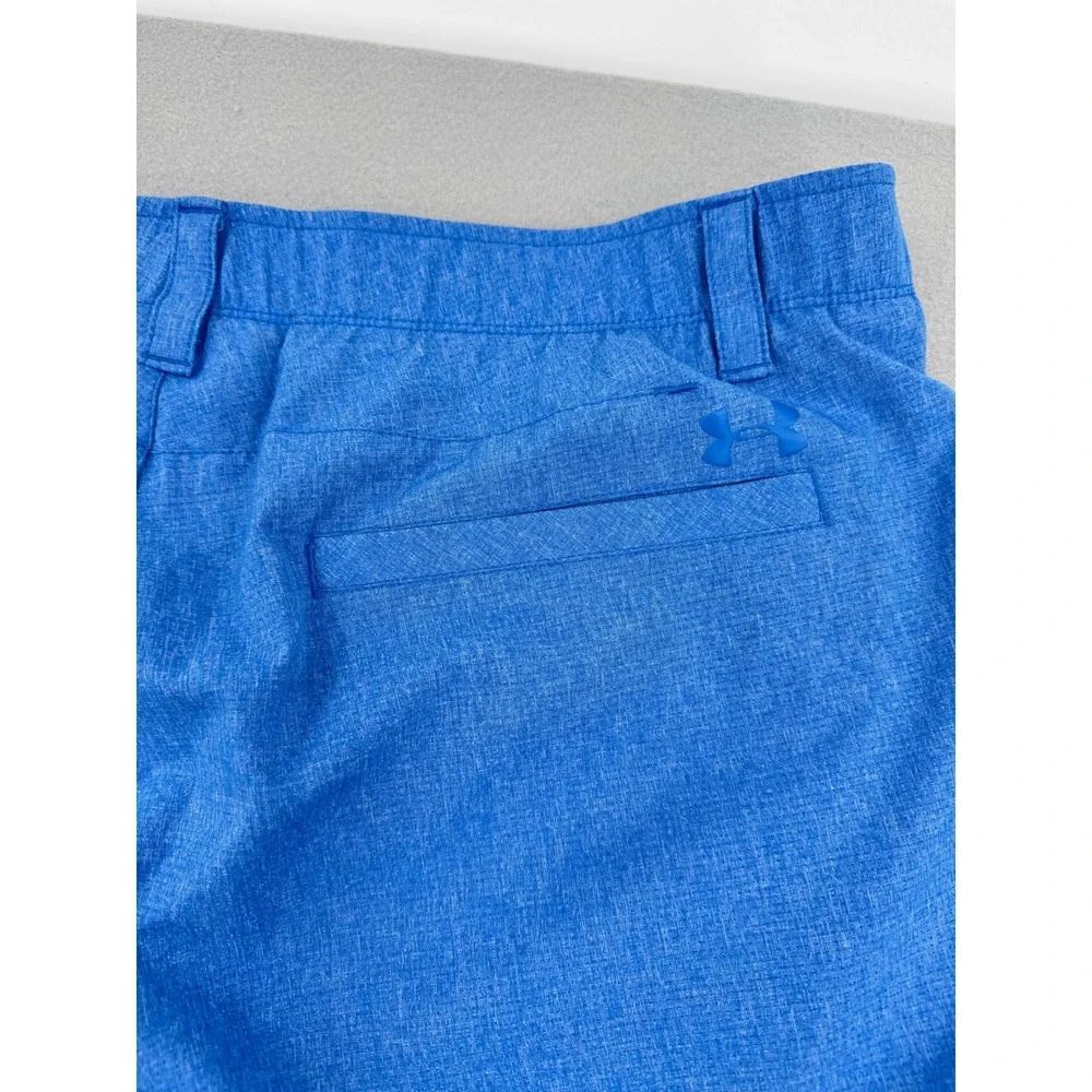 Under Armour Mens Golf Pants Blue Heathered Loose Fit 38x30 (38x29) Athleisure